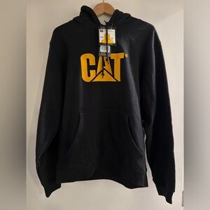 NWT Black CAT Hoodie for Men Medium